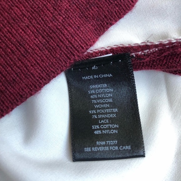 Simply Vera Vera Wang Mock-Layer Lace Sweater - Picture 4 of 6